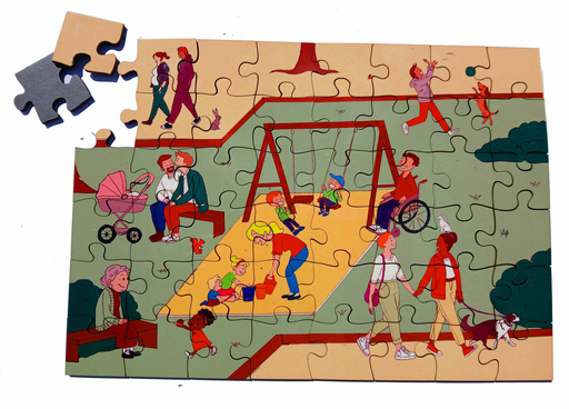 Puzzle en bois - 48 pièces